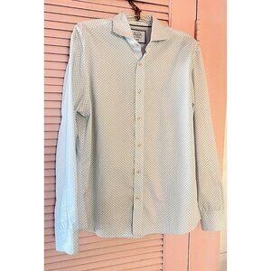 Charles Tyrwhitt Shirt Men L Slim Fit Blue Non-Iron 100% Cotton Long Sleeve